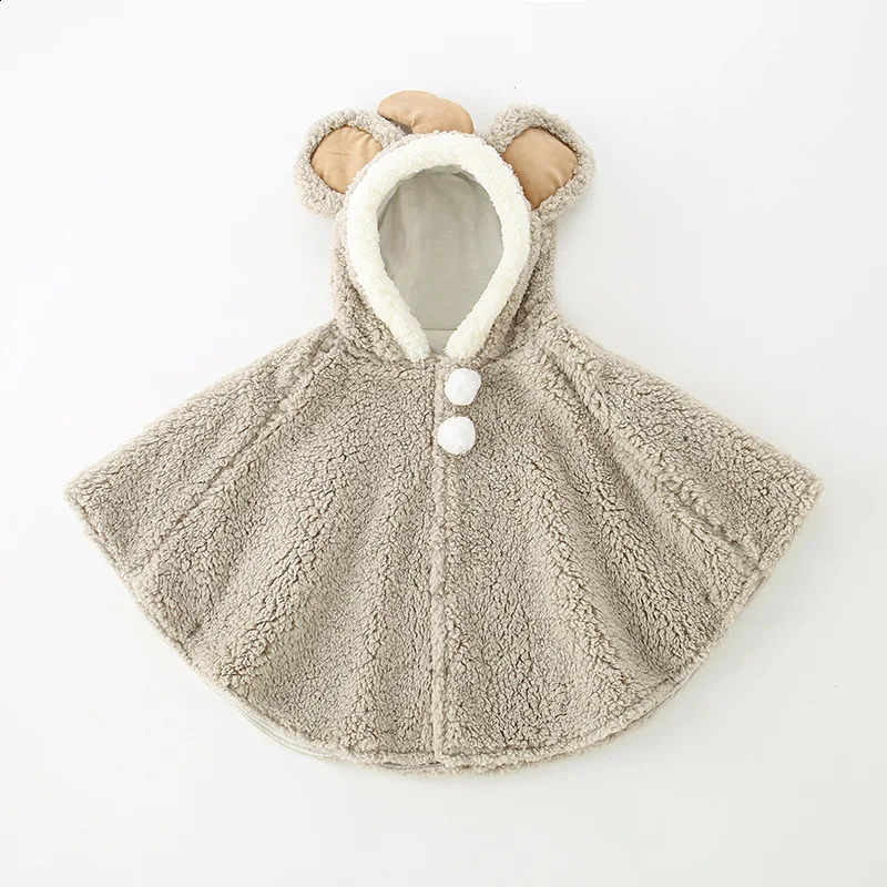 0-3 Years Baby Boy Coat Cloak Cartoon Autumn Winter Cute Baby Girl Poncho Cape Infant Toddler born Jacket Outwear 241223