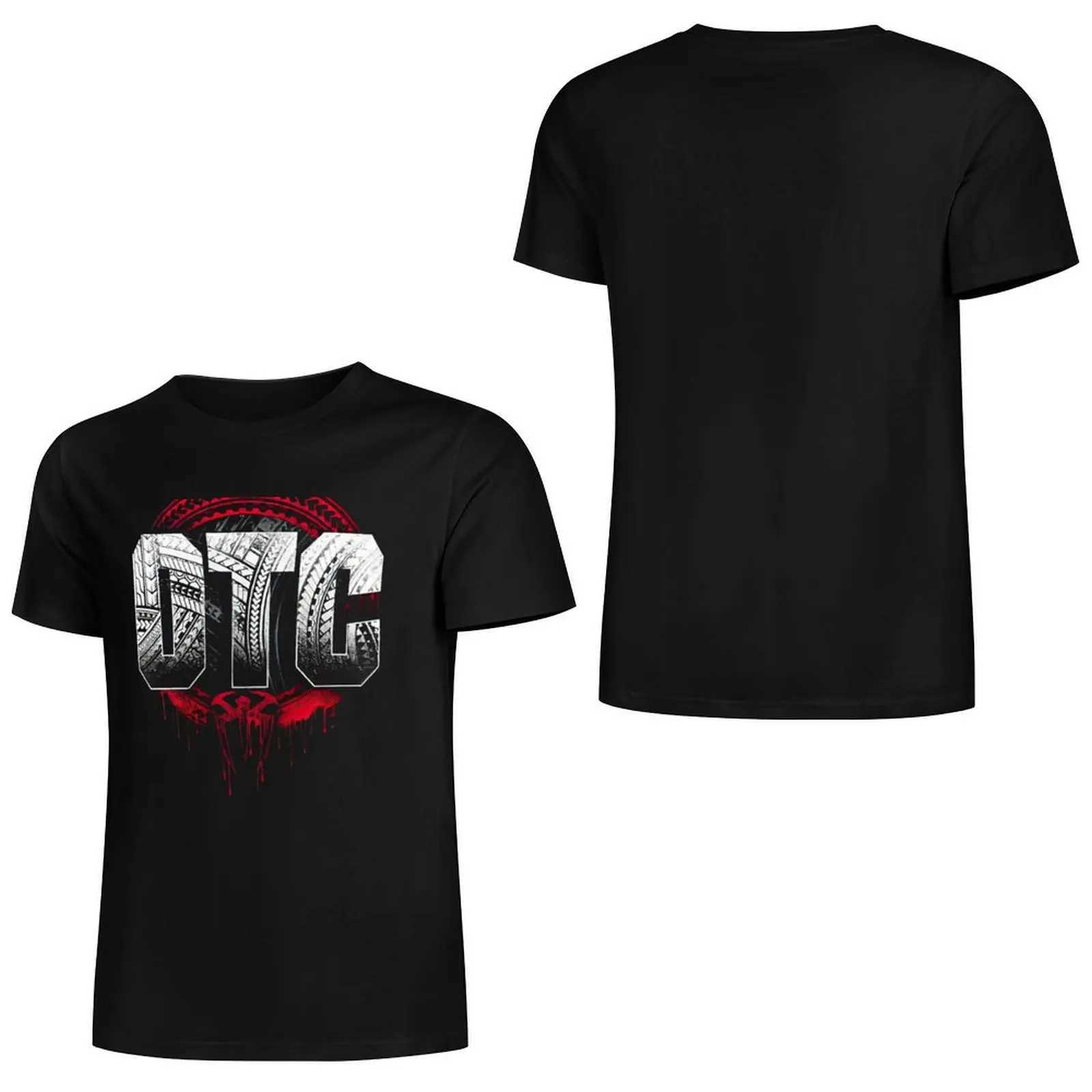 RR OTC T-shirt plus size top heavyweight pure black T-shirt mens style W241223
