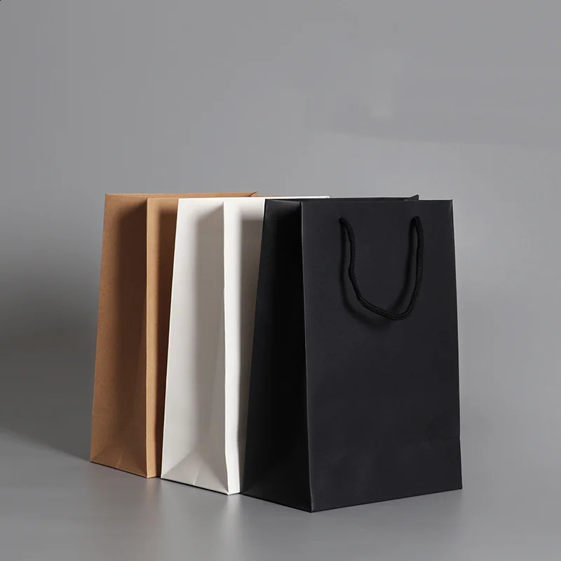 10PcsCustomized clothing handbag gift bag thickened kraft paper shopping packaging wholesale printing 241213