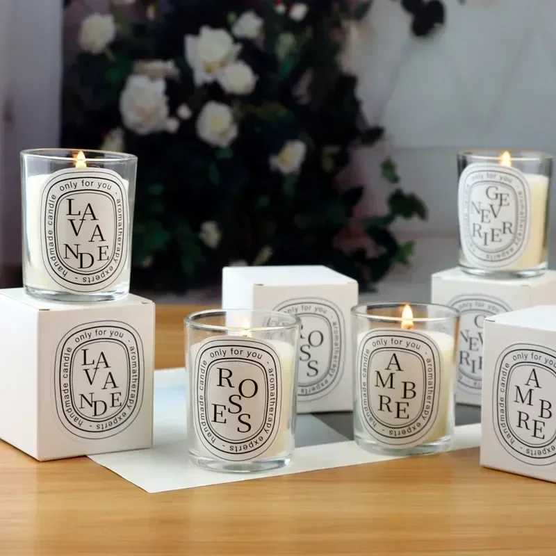 Romantic Transparent Scented Fragrance Candle Aromatic Candles Wedding Candle Jar Light GiftXJ241223