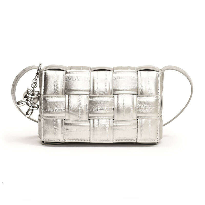 Women's High-End Woven Small Square Handbag - Fashionable Shoulder Crossbody Bag with Trendy Design