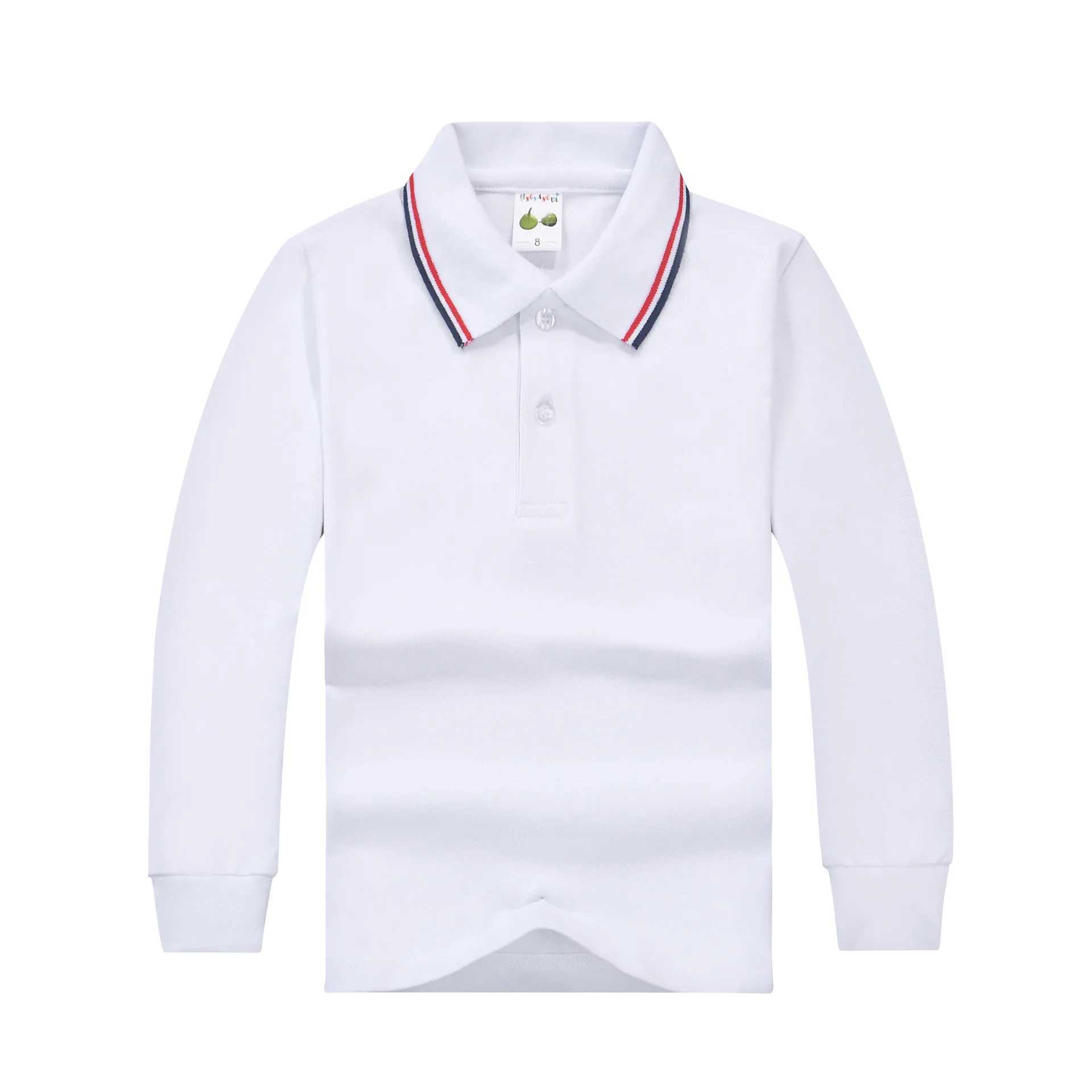 Youth cotton T-shirt youth clothing long sleeved polo shirt childrens striped top baby boy sports polo shirt 100-180cm W241223