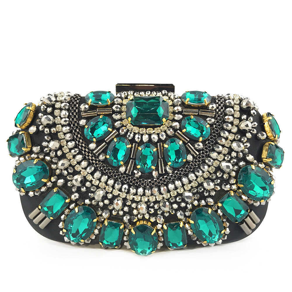 Hand Held Dinner Bag Hand Sewn Beaded Heavy Clutch Bag Industry Diamond Inlaid Fashion Womens Bag 240920