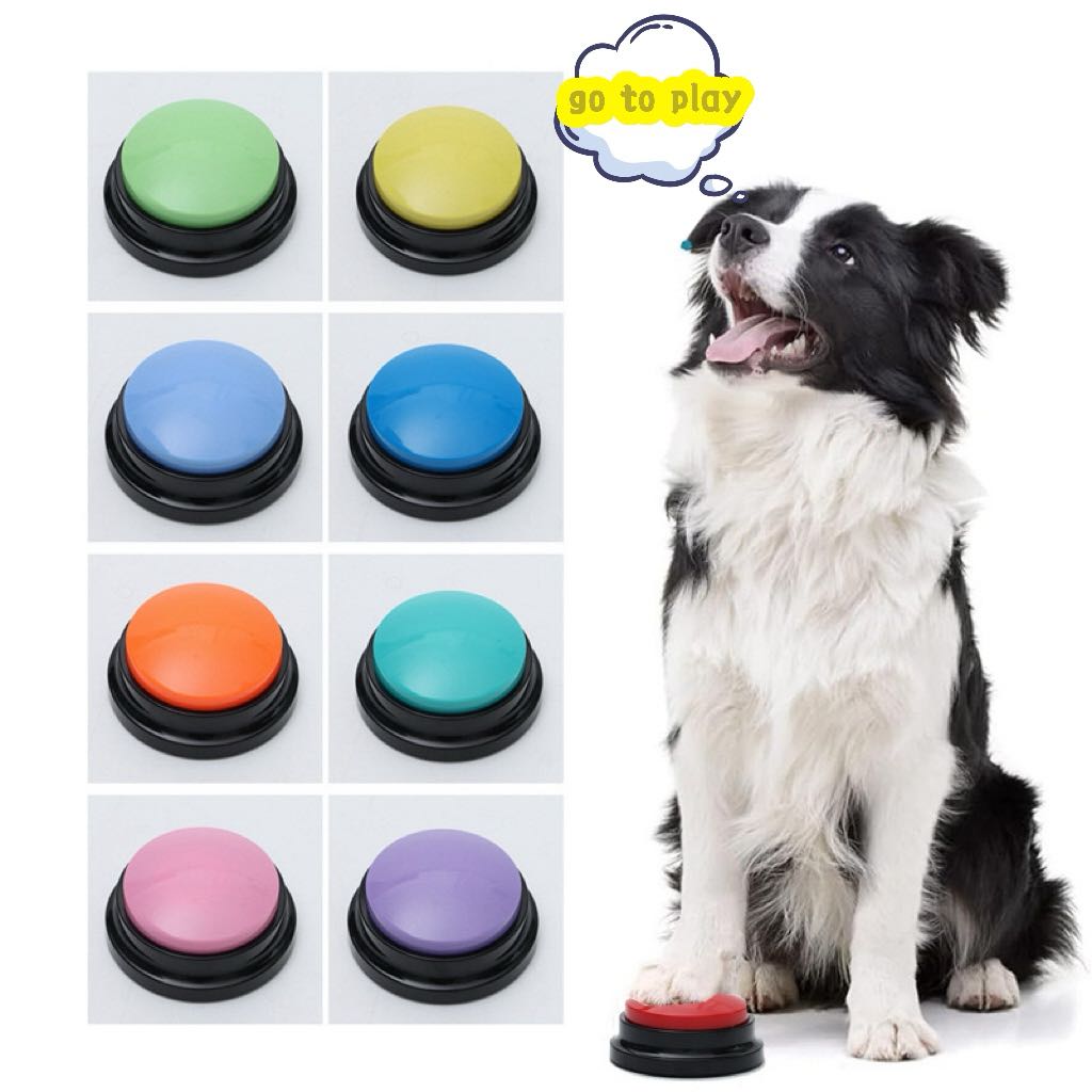 Funny Dog Recordable Pet Toys Travel Talking Pet Starters Pet Speaking Buttons Portable Cute Pet Supplies Communication Dog