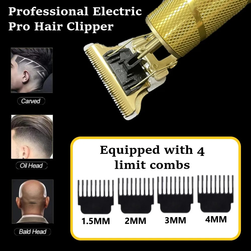 Clipper Electric Hair Trimmer for men Electric shaver professional Mens Hair cutting machine Wireless barber trimmer 241224