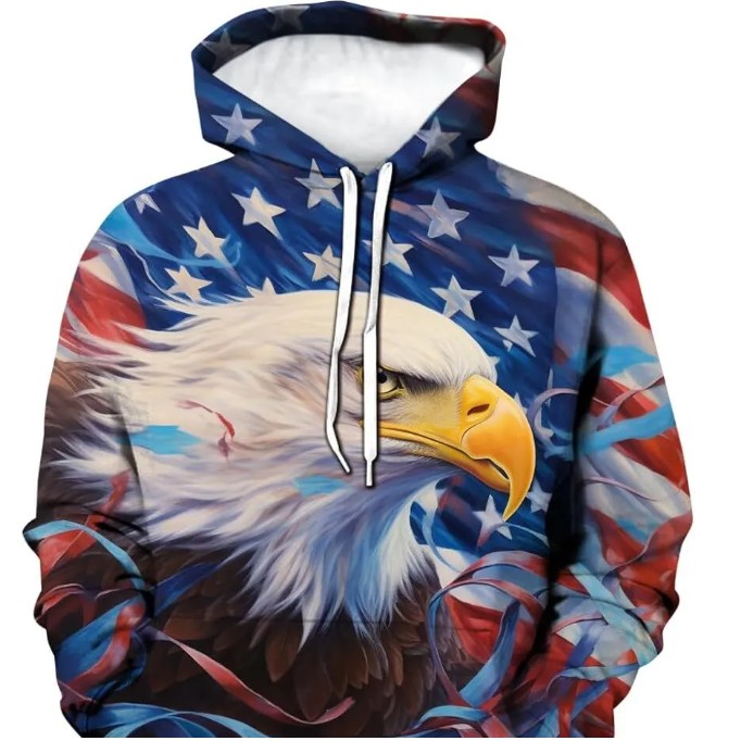 Hoodie for Mens Womens Mens 3D Eagle Printed Hoodie Animal Graphic Sweatshirt Graphic Fashion and leisure