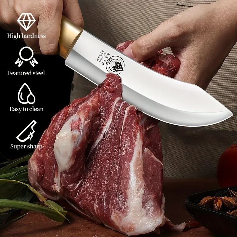 Chefs knife 7 inches used for Bonings kitchen knife fixed blade knife with sheath kitchen knife for use in the kitchen 241224