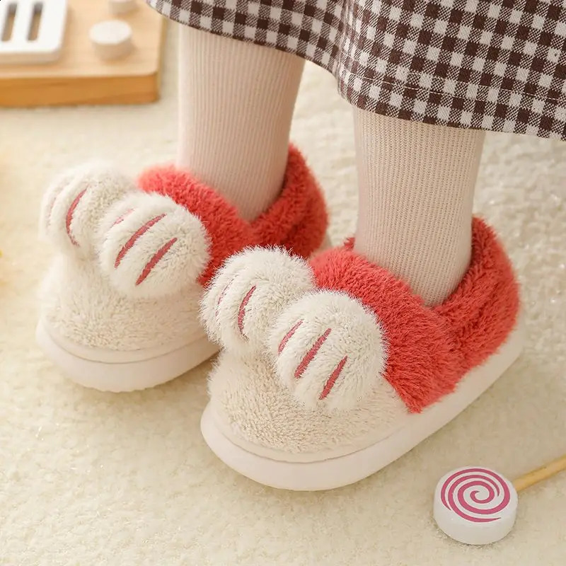 Winter Kids Baby Boys Girls Winter Slippers Non-slip Home Indoors Cartoon Shoes Fashion Warm Children Bedroom Shoes Slippers 241223