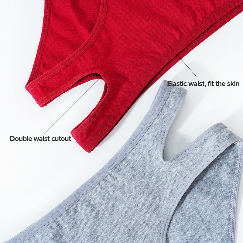 Double Strap M-XL Women Cotton Panties Underwear Hollow Out Comfortable Gerie For Female Soft Solid Briefs Intimates
