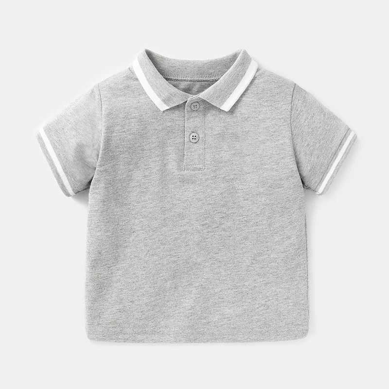 18M-5Y childrens polo shirt baby boy striped short sleeved T-shirt summer childrens and toddler clothing collar breathable top Y21 W241223
