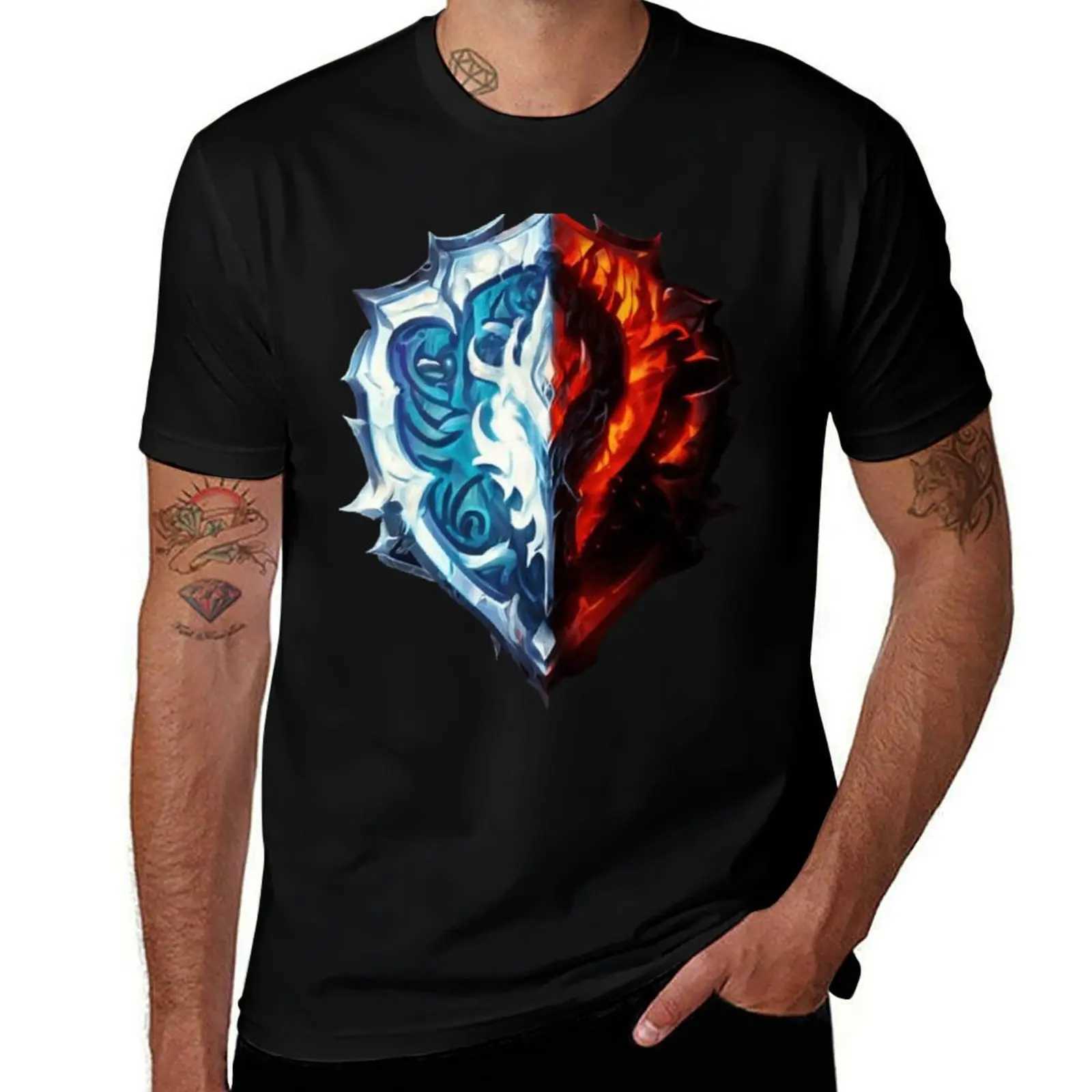 7622 United Alliance Horde in World of Warcraft - World of Warcraft - World of Warcraft T-shirt Quick Drying Anime T-shirt Mens Solid Color T-shirt W2