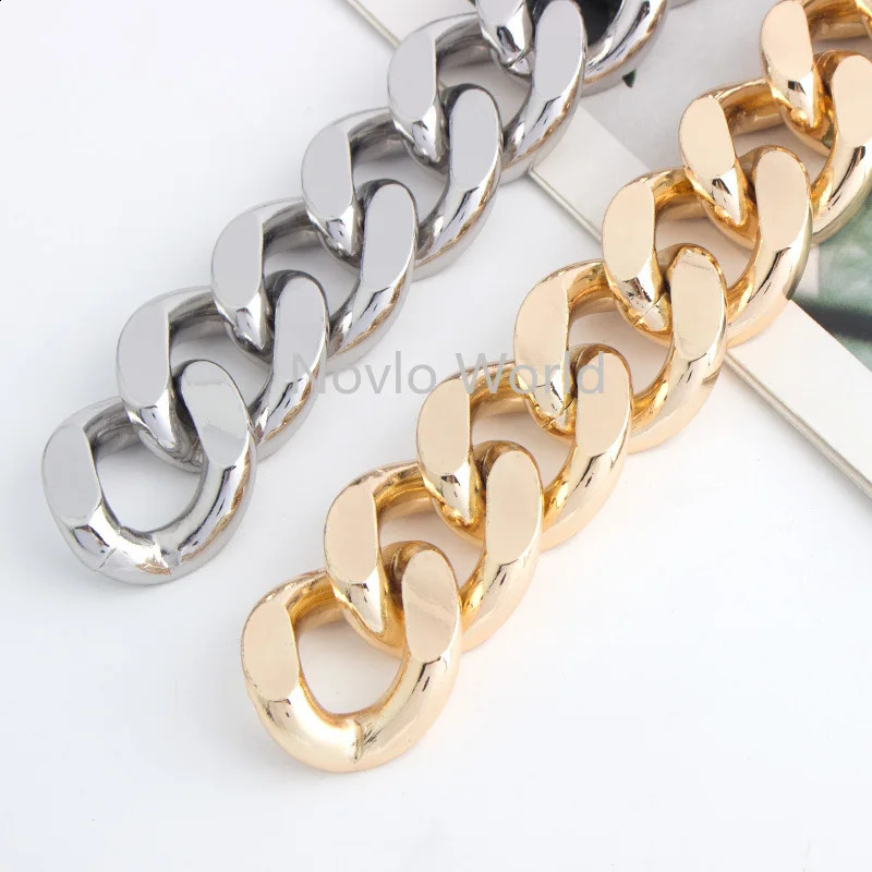 Nolvo World 1-3 meters thick 30mm wide gold/silver coin bag strap used for cross body bag womens aluminum chain 241223