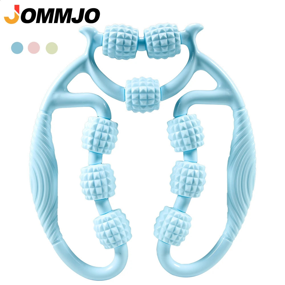 1Pcs 9-Wheel Fascia Muscle Roller Cellulite Roller Massage Roller for Relieve Muscle Soreness ThighCalfArmReduce Cellulite 241224