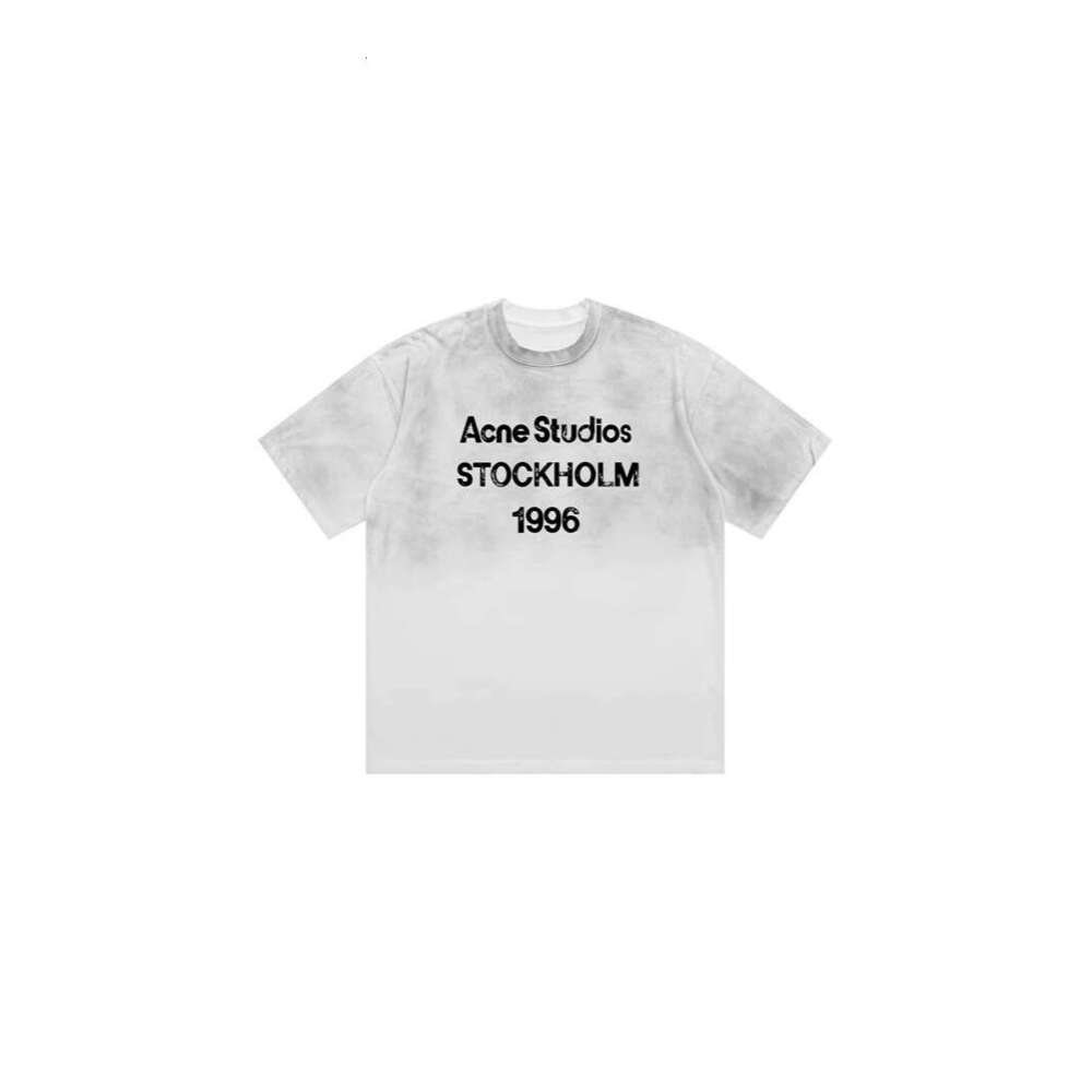 AC Faded Tee American fashion brand vintage letter printed loose short sleeved T-shirt