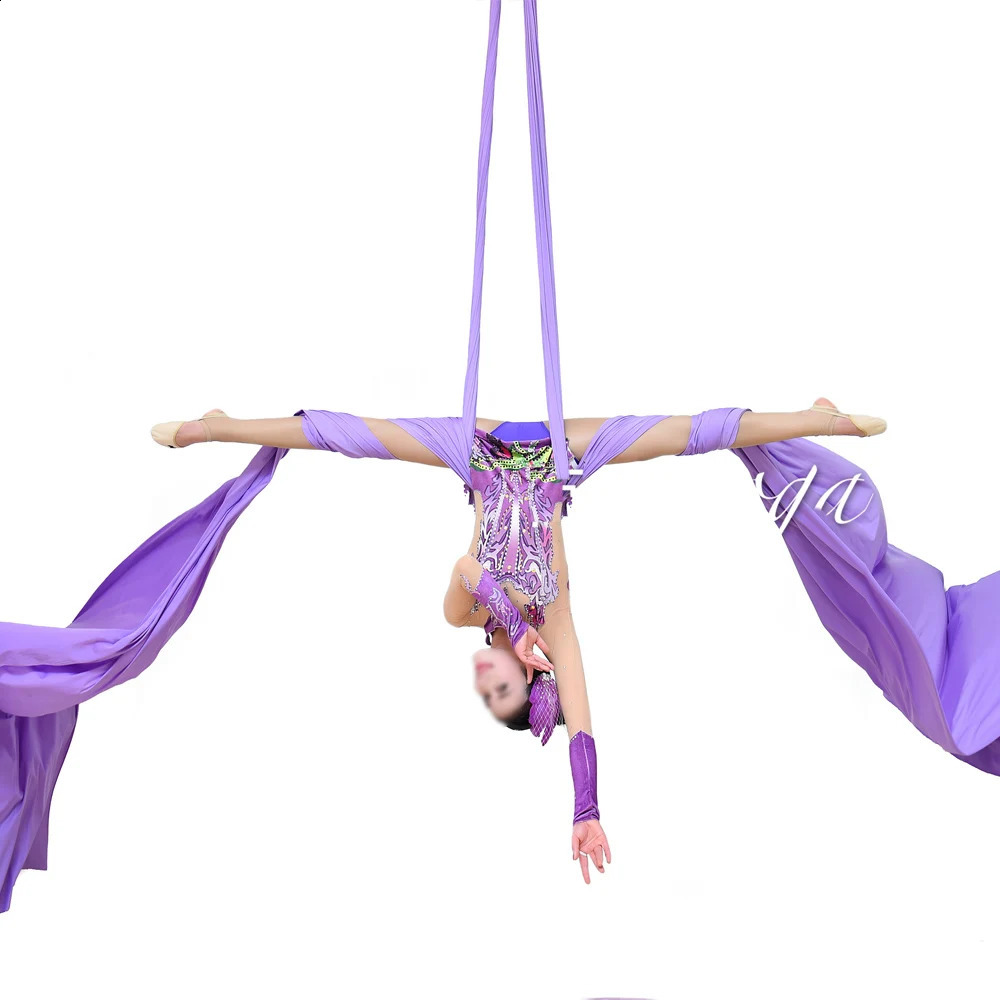 131yards 12m Aerial Silks Yoga Hammock Silk Swing GYM for Home Outdoor Fitness AntiGravity Body Building Pilates Belt 241216