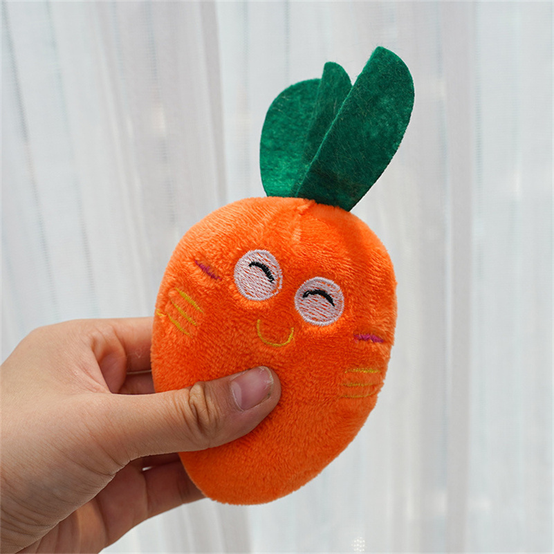 Soft Cute Carrot Chew Squeaker Sound Pet Puppy Supplies Plush Dog and Cat Toys with Squeaks Free shipping