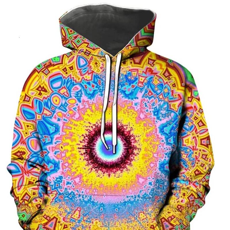 Hoodie for Mens Womens Hippie Hoodie Sweatshirt Hooded Pullover Top Graphic Hoodies sweatshirt Pullover Long Sleeve