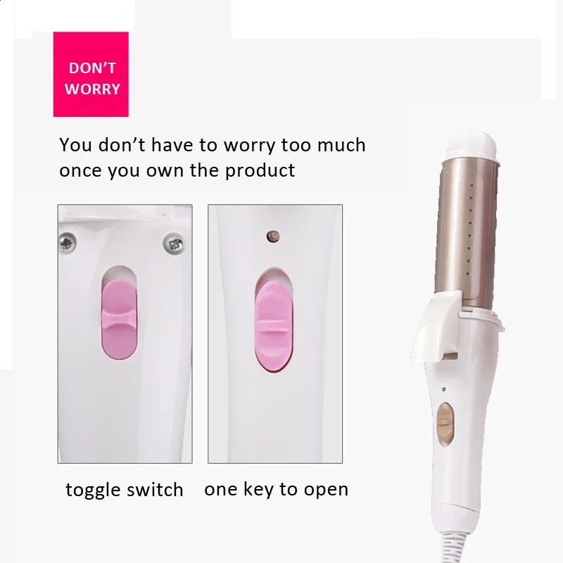 2 in 1 Mini Electronic Ceramic Hair Curler And Straightener Hair Waver Styling Tools 241224