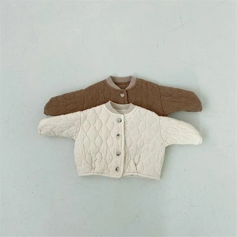 Winter born Baby Coats Jackets Thicken Warm Cotton Toddler Girls Boys Coats Jackets Solid Color Baby Winter Clothes 241223