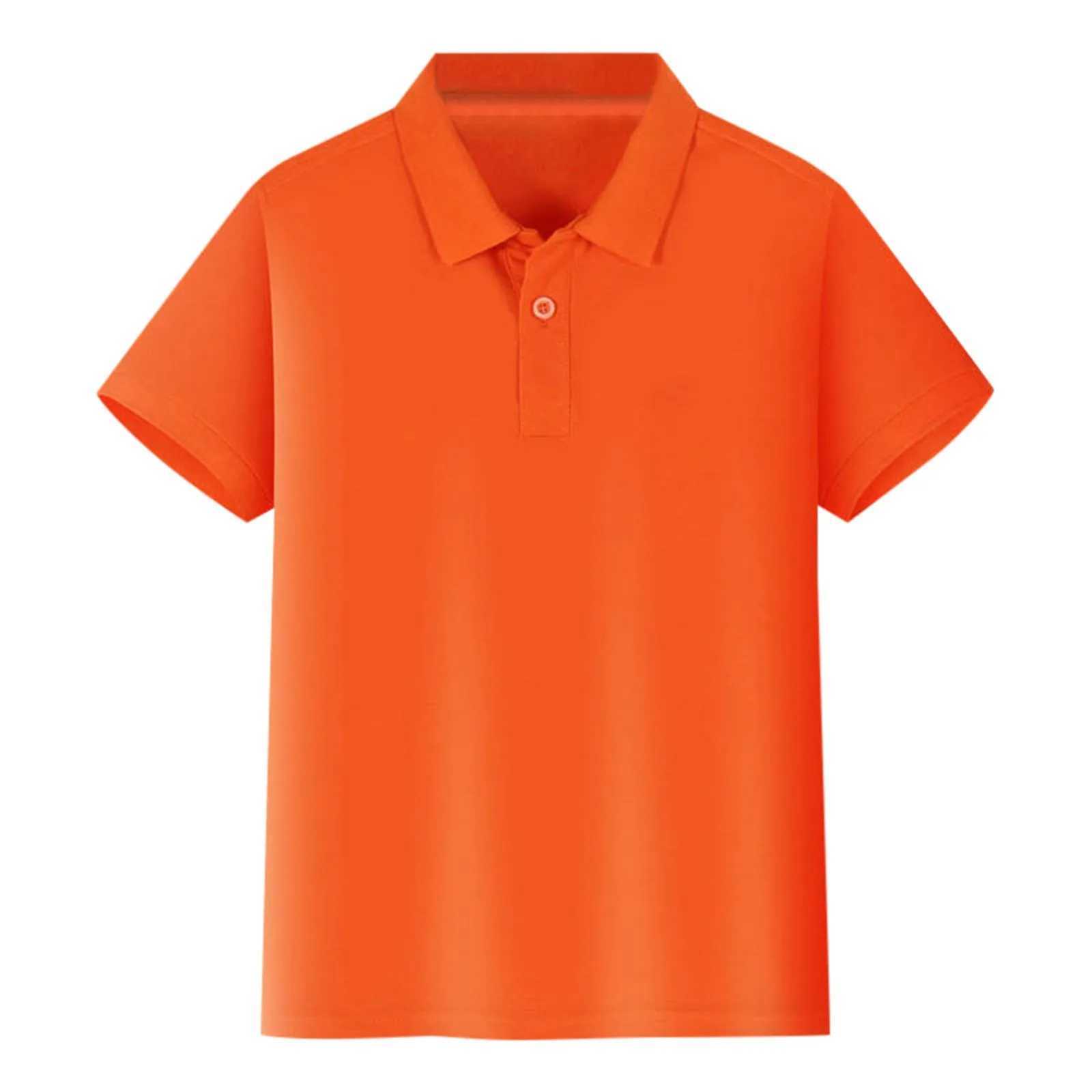Childrens Classic Solid Color Polo Shirt Girls and Boys Fashion Collar Small Elastic Casual Sports T-shirt Spring and Autumn Childrens Clothing W24122