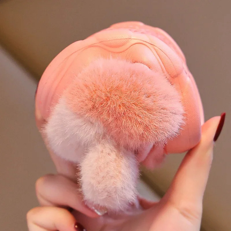 Winter Cartoon Rabbit Girl Baby Cotton Slippers Cute Plush Boy Kids Toddler Anti Slip Home Shoes Warm Soft Children Slippers 241223