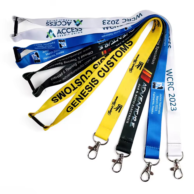 Factory custom Lanyard With Logo High Quality Personalized Custom Logo Aviation Neck Strap Silk Screen Printed Polyester Airline Air Lanyard For Staff
