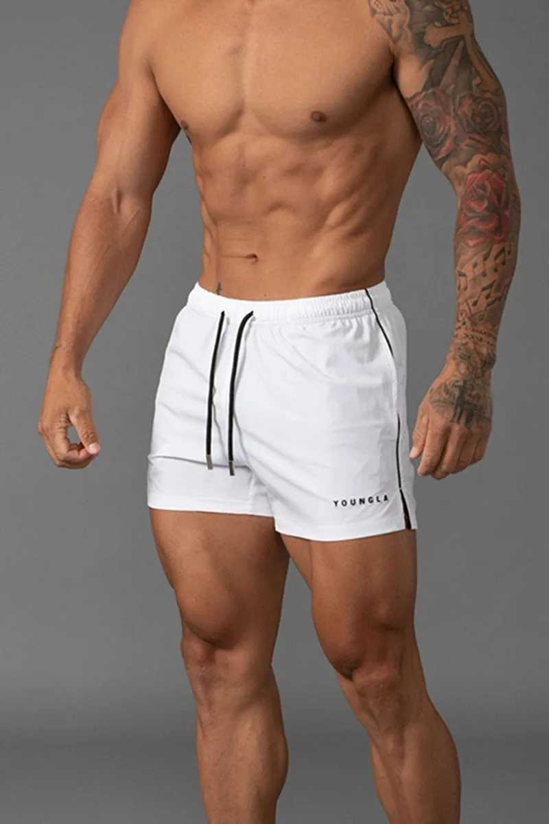 Summer mens short style new gym fitness casual loose shorts outdoor fitness beach quick drying shorts mens brand sports pants W241223