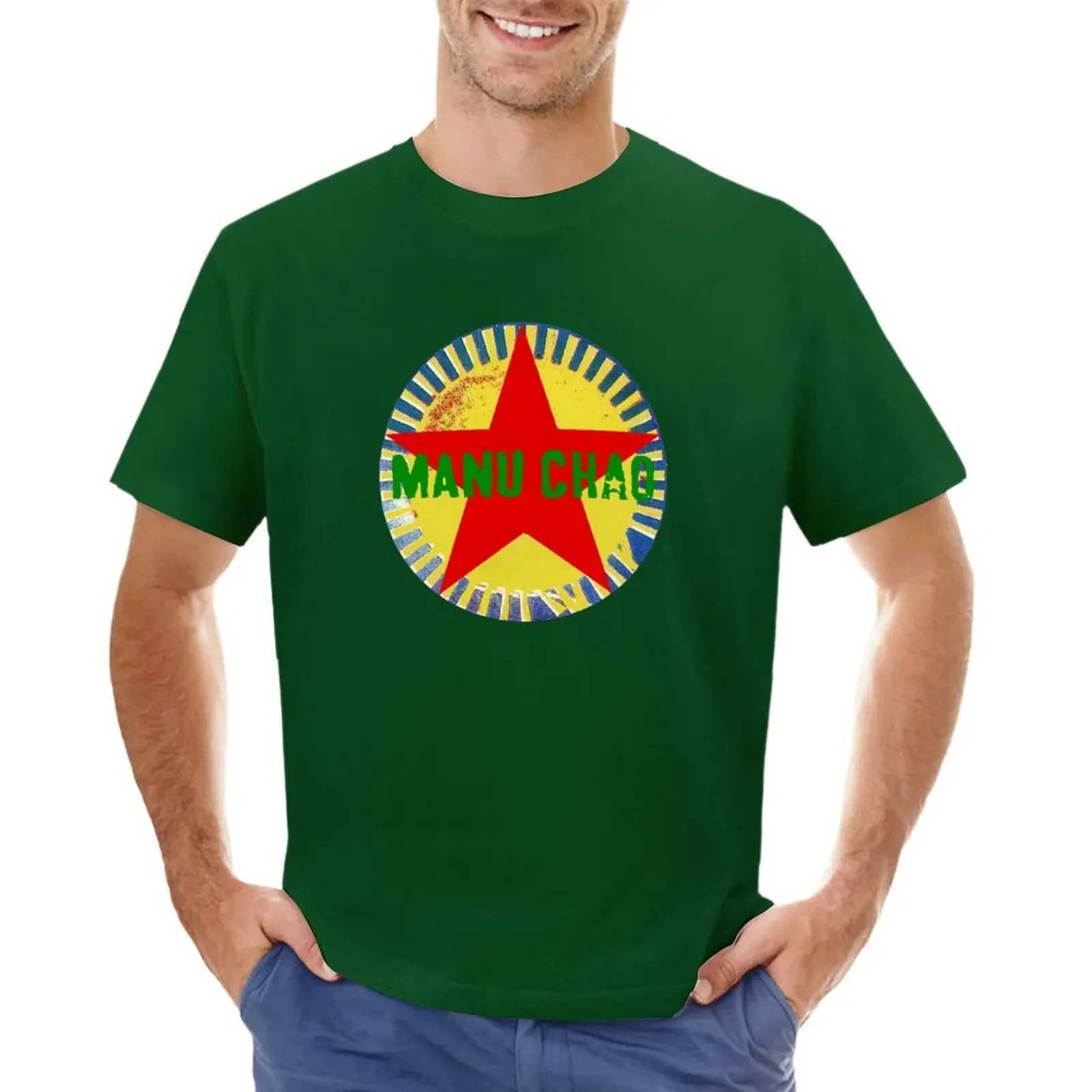 Graphics plus size tops plain new mens T-shirt casual style Manu Chao Sun T-shirt mens clothing Harajuku W241223