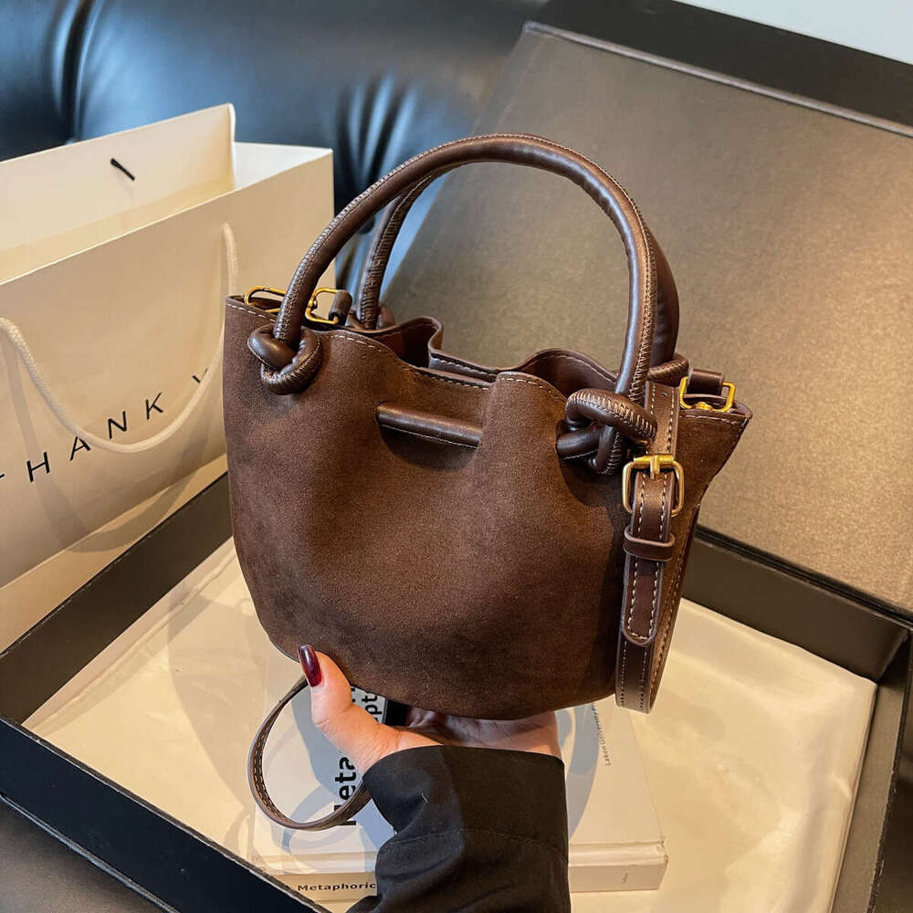 Women's Bags Handbag Retro Leather Ruffled Handbag Fashion With Removable Strap High-Grade Single Shoulder Bag