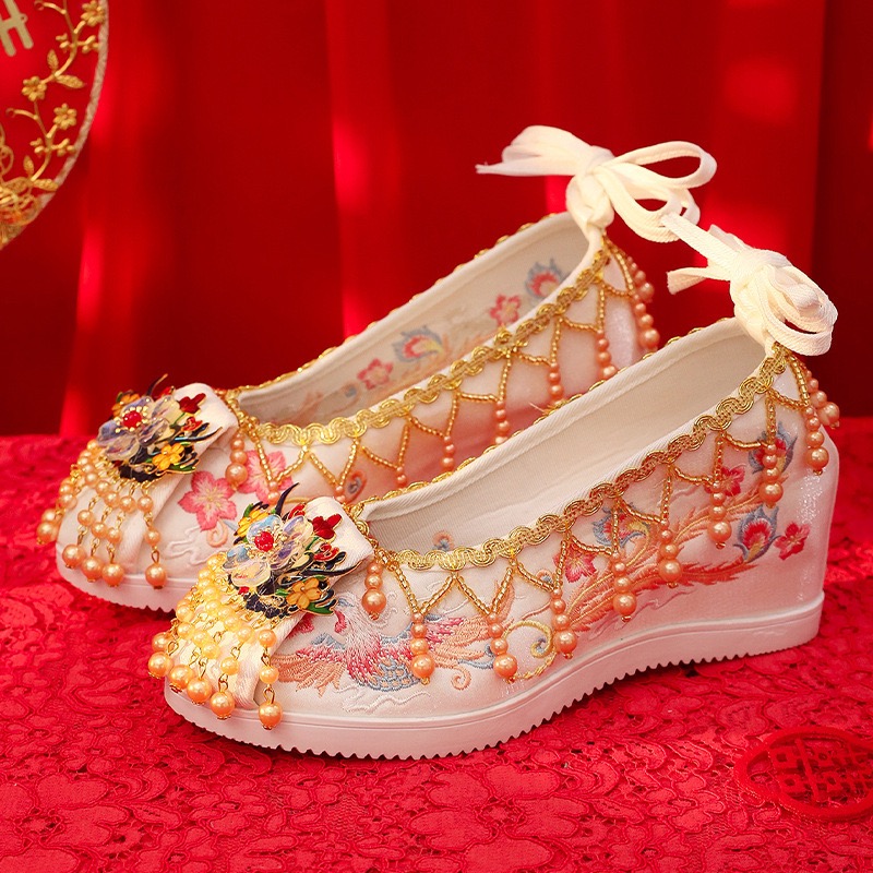 Rhie Pearl Design Suower Open Toe Sandals Retro New Wedding Bride High Heels New Sexy Summer Women Shoes