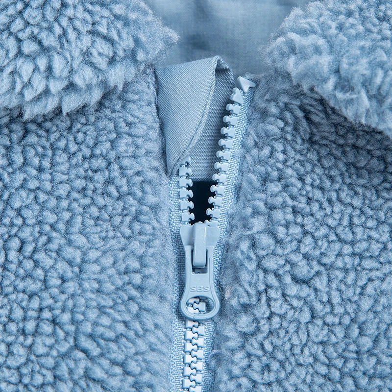 autumn and winter thick fleece jacket for baby boys warm collar color blocked coat outdoor childrens jacket 241223