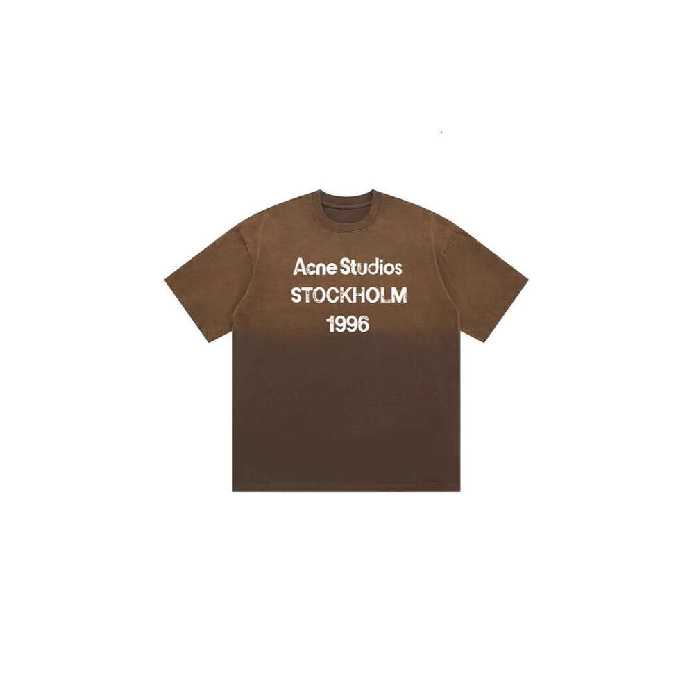 AC Faded Tee American fashion brand vintage letter printed loose short sleeved T-shirt