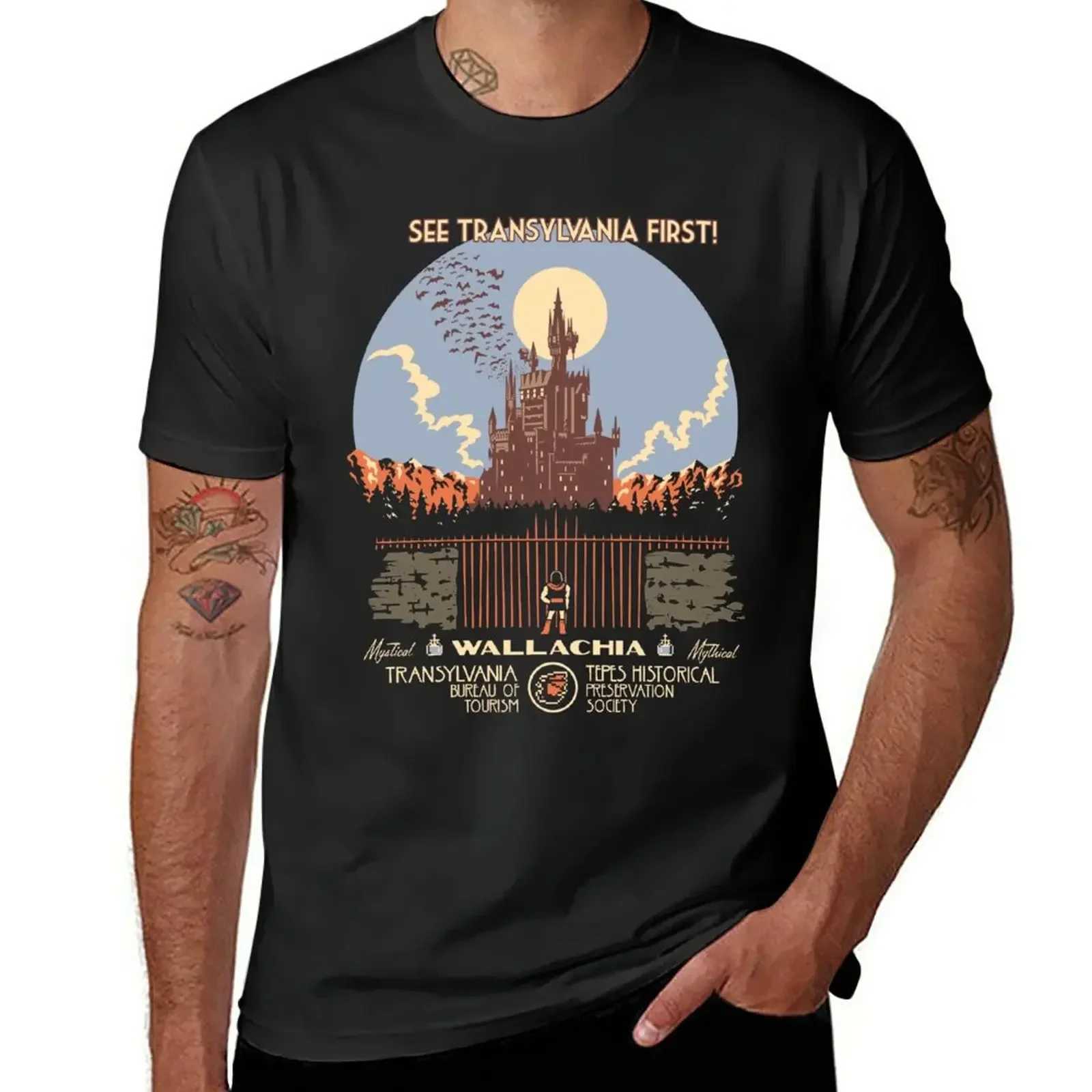 New to Castlevania First! T-shirt for sports enthusiasts cute clothes plain weave T-shirt mens A-Team short sleeved T-shirt W241223
