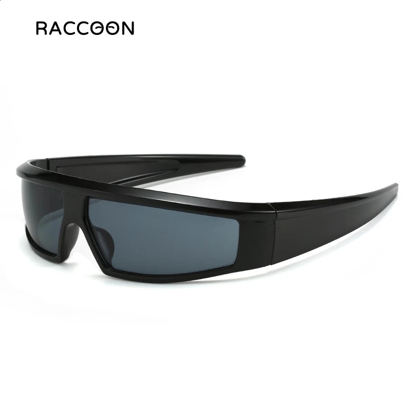 Wrap Around Punk Y2K Sunglasses Women Fashion Futuristic Sun Glasses Vintage Rectangle Men Big Frame Outdoor Goggle Shades 241224