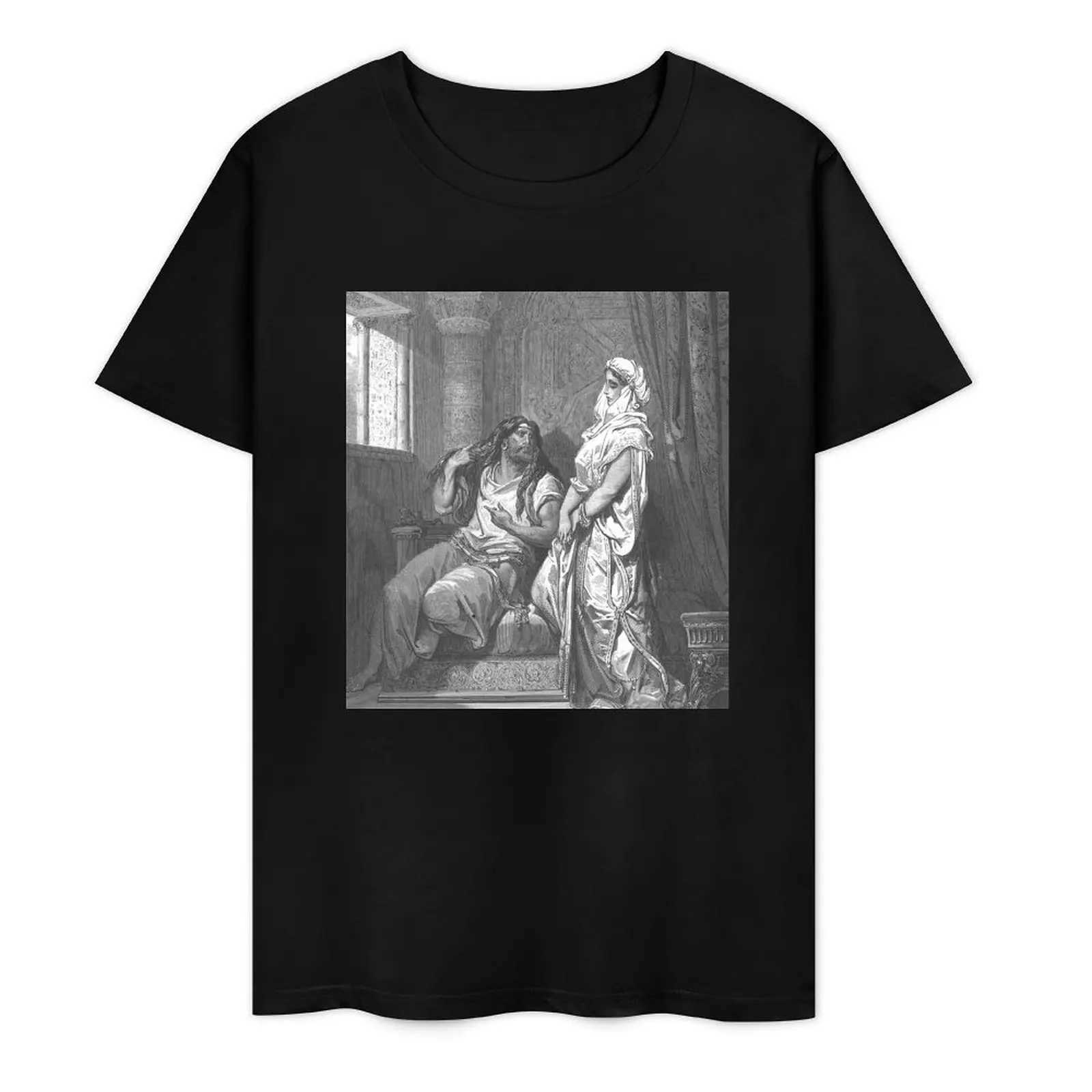 Samson and Delilah (866) - Gustav Dole Retro Graphic T-shirt for Plain Sports Fans W241223