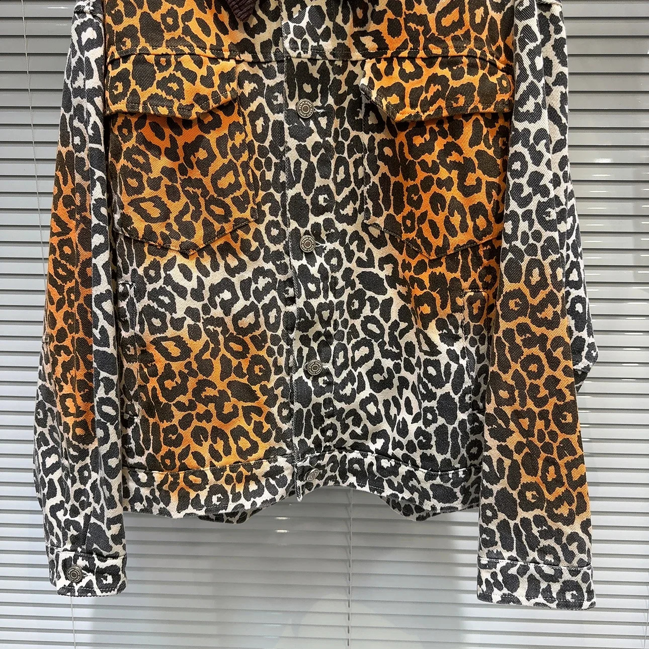 Autumn American Sexy Velvet POLO Collar Leopard Print Denim Jacket Street Hipster Long Sleeve Loose Jacket Women 241223