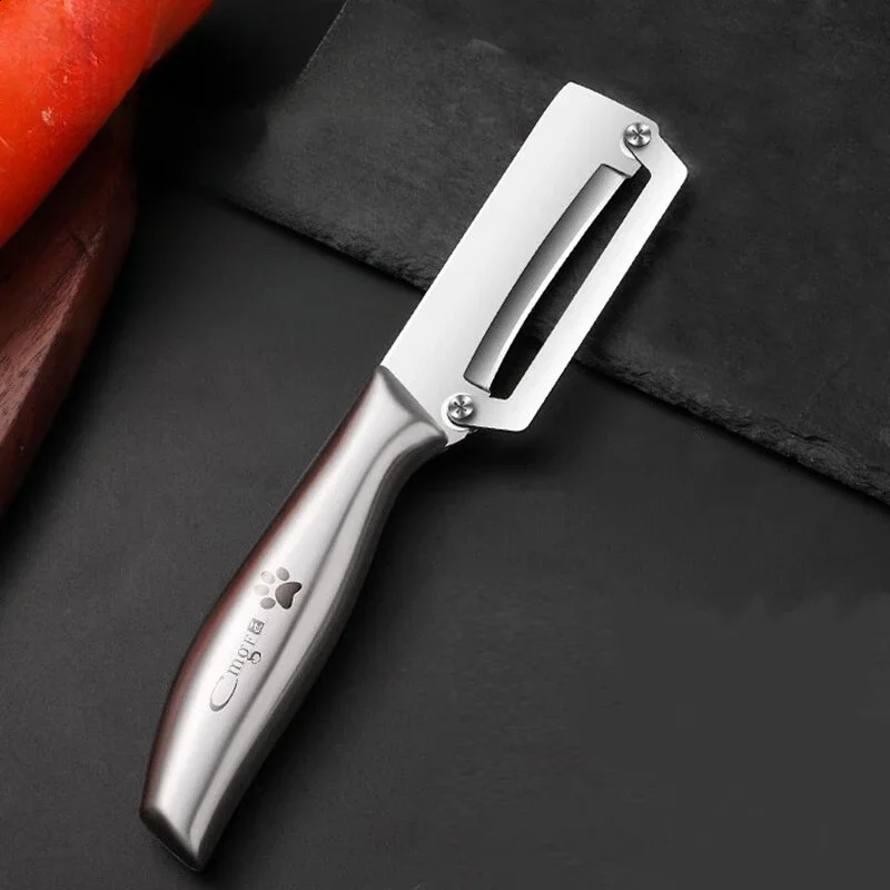 Pineapple peeling knife thick stainless steel pumpkin peeling machine kitchen special polishing tool household sugar stick polishing knife 241223