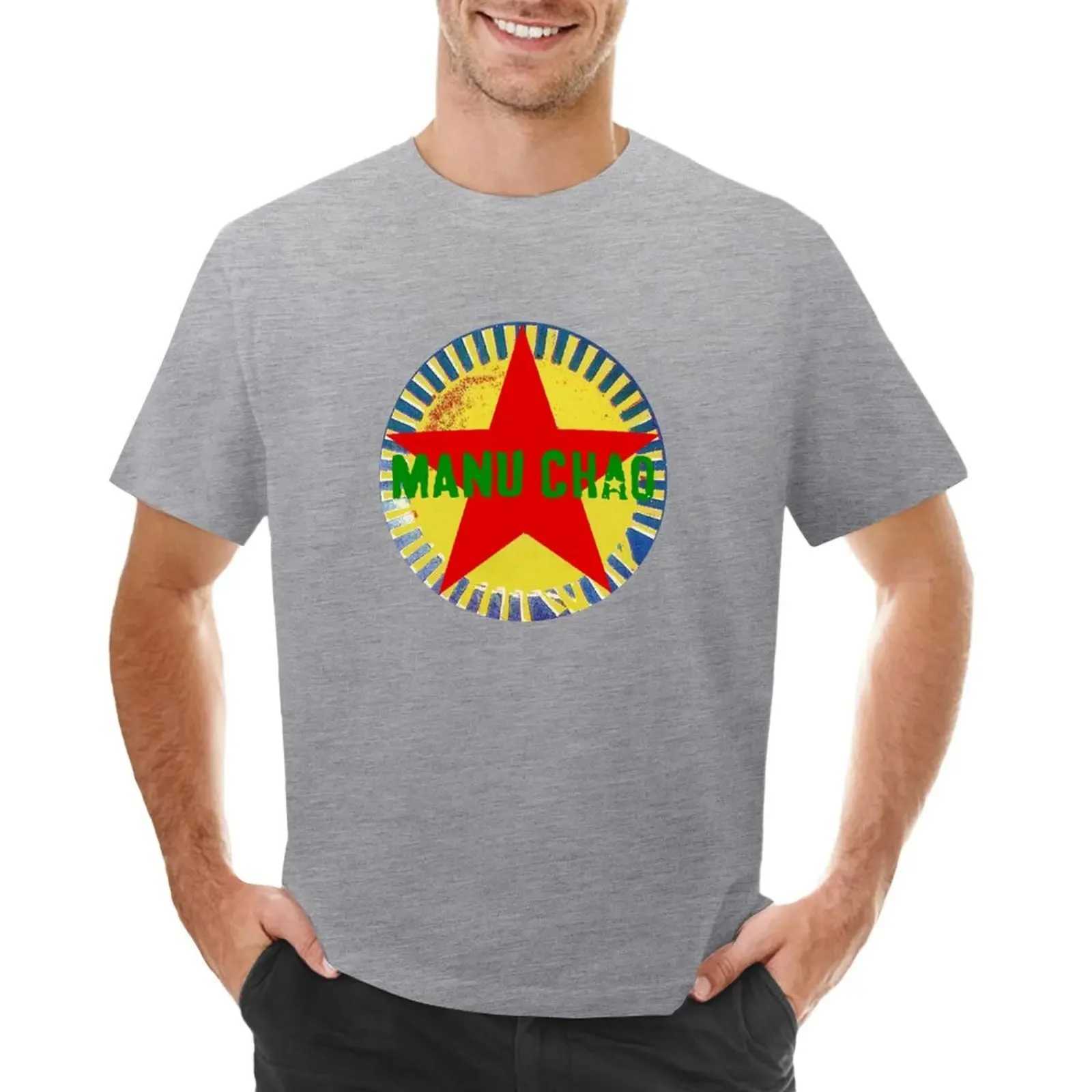 Graphics plus size tops plain new mens T-shirt casual style Manu Chao Sun T-shirt mens clothing Harajuku W241223