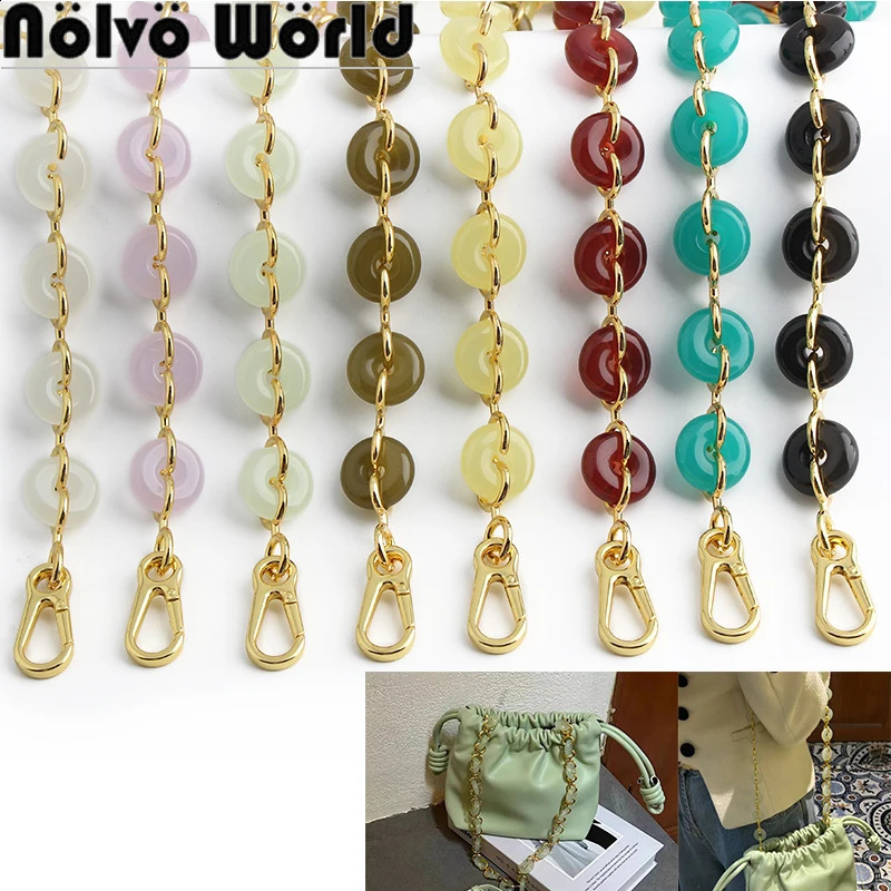 Cute Toal length 70.5cm wide 22mm acrylic metal chain used for handbags wallets shoulder bags with resin extended phone chain accessories 241223