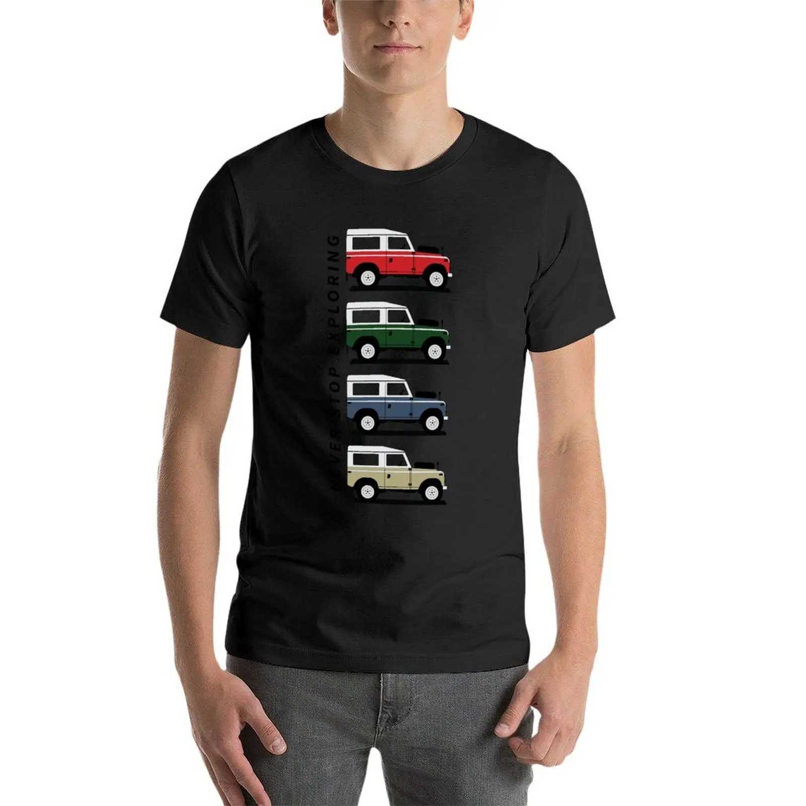 Land Rover series T-shirt heavyweight animal print mens T-shirt casual style W241223