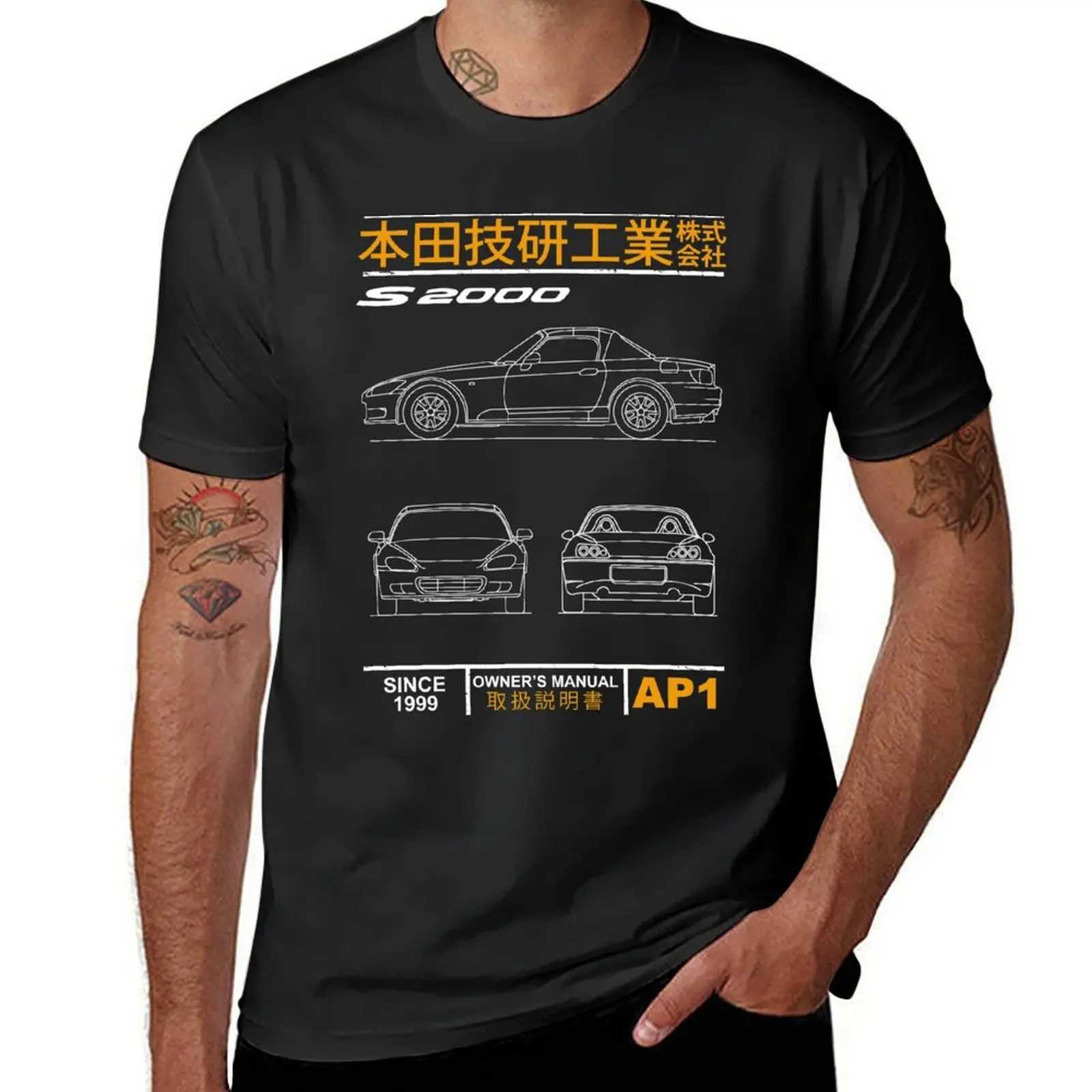 S2000 T-shirt Animation Blueprint Pure White Mens T-shirt W241223