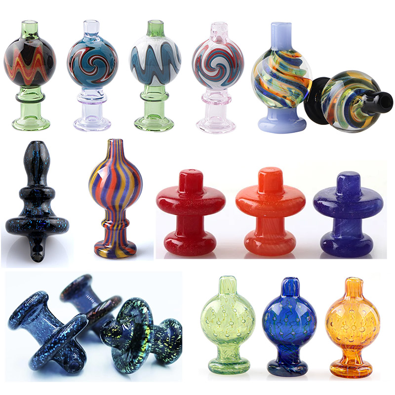 Smoking Accessories 7 style US Color Glass Carb Cap 25/26/27/28/30mmOD For Quartz Banger Nails Water Bongs Dab Rigs
