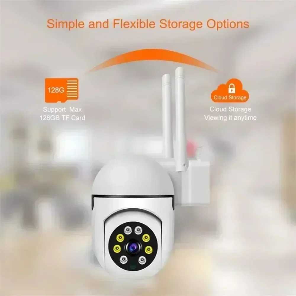 1-4PCS 5G 2.4G WiFi Camera Surveillance Cameras PTZ IP Camera Outdoor Security Protection Camera Two Way Au Auto Tracking Cam Z241224