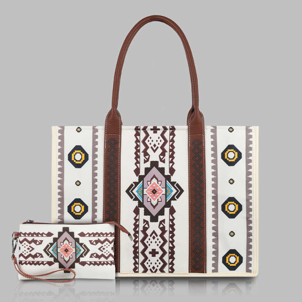 set Bohemian crossbody women's bag canvas bag large capacity mother and child bag Lion Ridge bag 241215