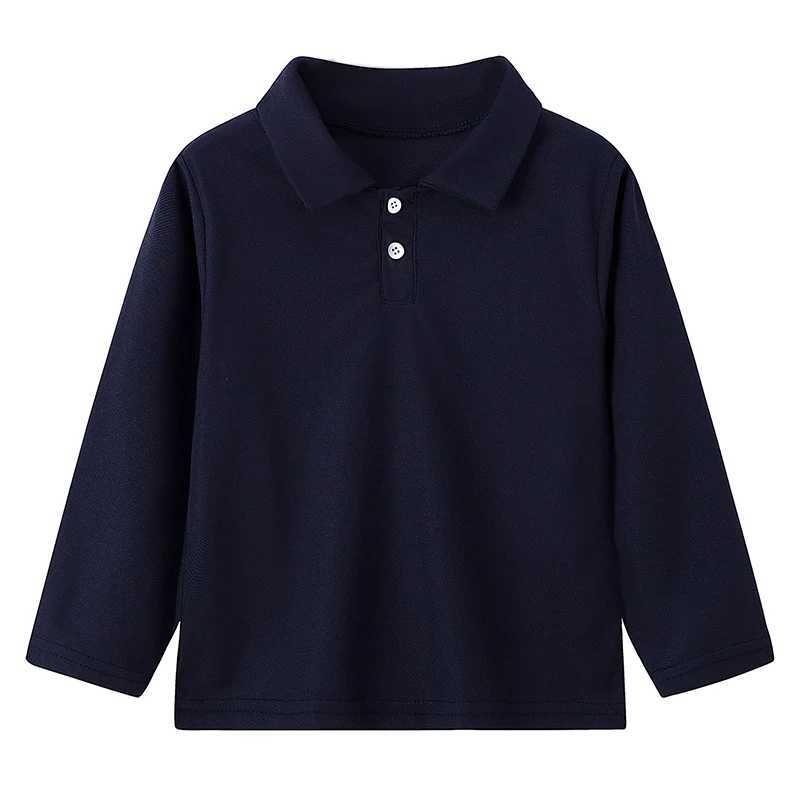 2025 New 3-Piece Childrens Solid Color Simple Fashion Polo Shirt Boys Casual Clown Long Sleeve Shirt Brothers Parents Children W241223