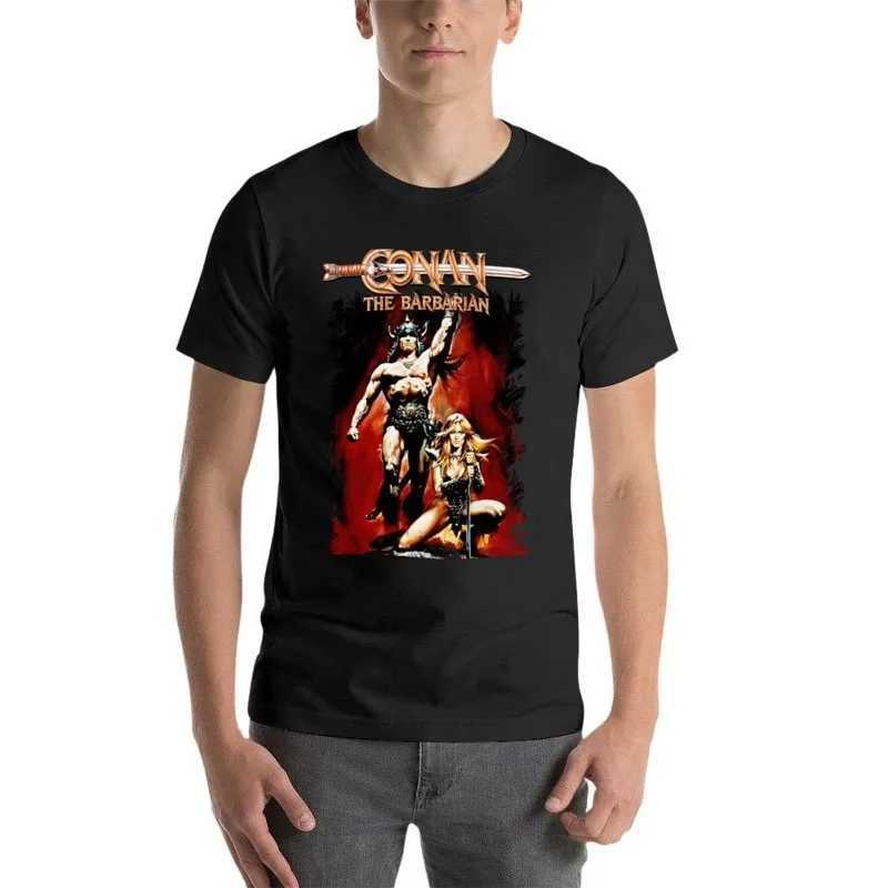 Conan Savage Art T-shirt Animal Print Boys T-shirt Black Mens T-shirt Mens T-shirt W241223