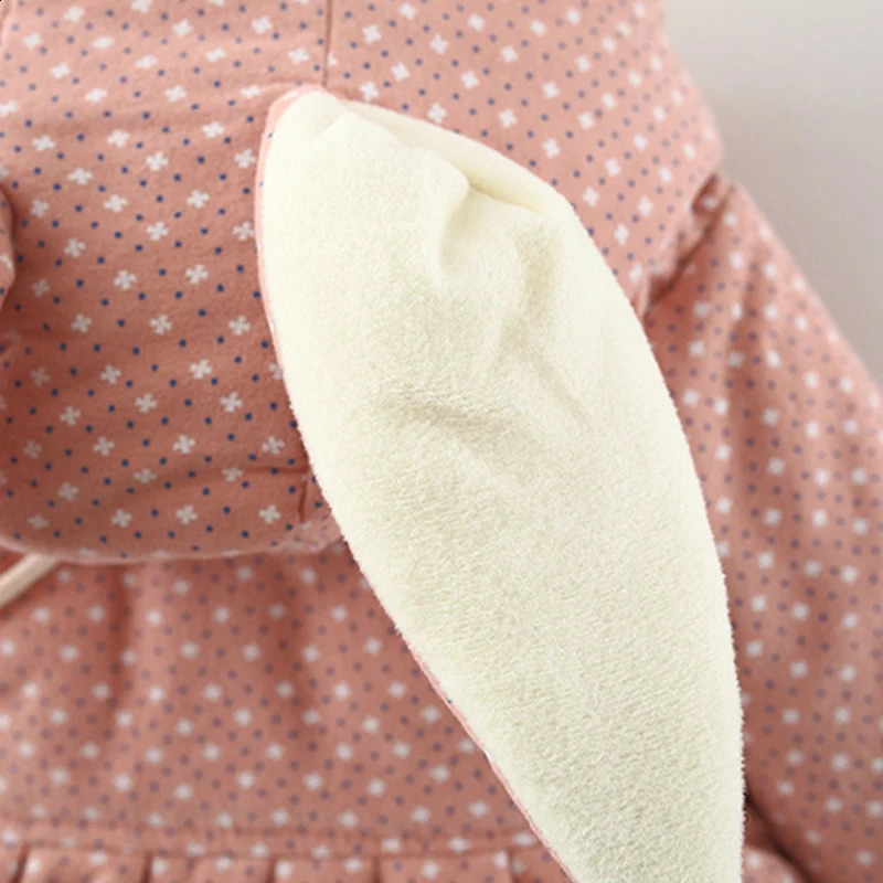 Winter Outerwear Girl Jacket Fashion Cartoon Cute Dot Pink Warm Hooded Thick Baby Tops Korean Kids Clothes Toddler Coats BC2097 241223