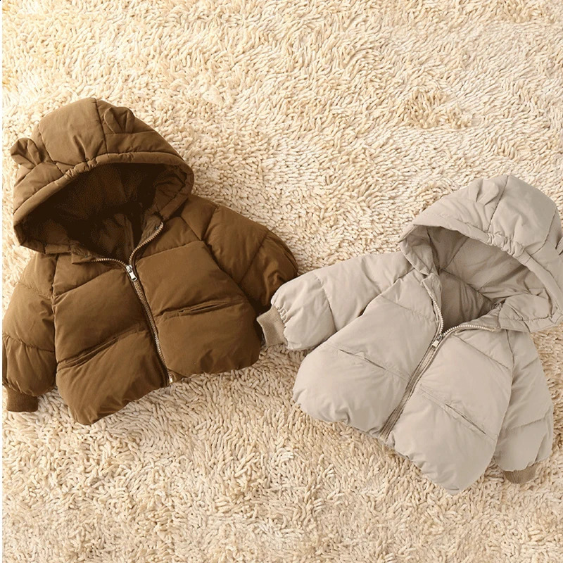 Cold Winter Kids Thicken Warm Jackets Children Down Cotton Outerwear Plush Thick Coat For Russia Baby Boys Girls Cotton Coats 241223