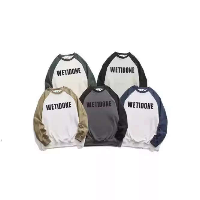 American high street niche couple leisure brand letter print pure cotton simple campus style round neck hoodie trend
