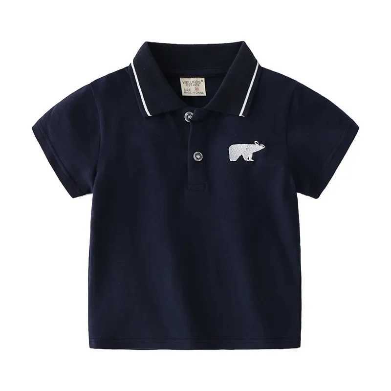 Childrens tops childrens T-shirts soft boys shirts clothing boys polo shirts short sleeved summer animal 4-6Y W241223
